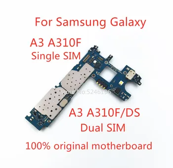 1gb Attiecas uz Samsung Galaxy A3 A310F A310F/DS Sākotnējā mātesplati čipu sistēma, apgūstot loģika valdes Rezerves daļas