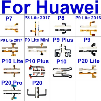 Power&Skaļuma Pogu Flex Kabelis Huawei P7 P8 P9 P10 P20 Pro Lite Plus P8lite P9lite Mini 2016 2017 Sānu Taustiņi Power Flex Daļas