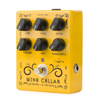 Caline CP-60 Vīna Pagrabs Bass Vadītāja+DI box Efektu Pedālis True Bypass Ģitāru Piederumi