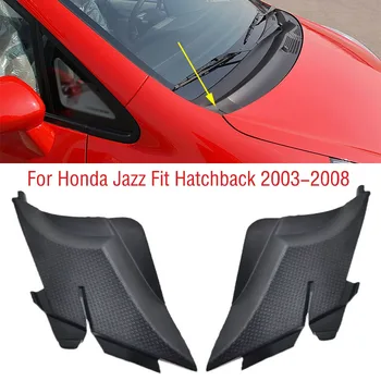 Honda Jazz Fit Hečbeks GD GD1 GD3 2003. - 2005. gadā 2006. gadā 2007. gadā 2008. gadā Automašīnas Priekšējā Vējstikla Wrap Stūra Apdares Tīrītājs Pusē Melns Vāciņš Vāks
