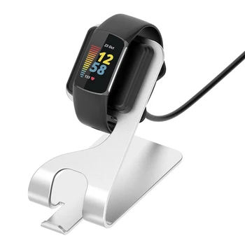 Lādētājs Doks Fitbit Maksas 5 Uzlādes Statīvā, Stacijas Fitbit Luxe Smart Skatīties Adapteris Alumīnija sakausējuma turētāja Statīvs