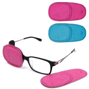 Jaunā Dizaina Cietā Krāsu 6pcs Ambliopija Acu Plāksteri Bērnu Ārstēšanai Šķielēšana Brilles Terapija Acu maska
