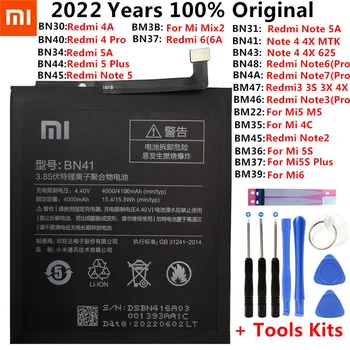 Xiao Mi Oriģinālo Akumulatoru Xiaomi Mi Redmi 3. Piezīme K3 3S 3X 4 4X 4A 5 6 5.A 6.A 7 Mi5 Mi 4C 5X Mi6 K30 Poco F2 Plus Pro Baterijas