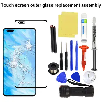 Tālruņa Ekrāns Rūdīts Stikls Priekšējais Ārējais Displejs Touchscreen Remonta Komplekts Huawei P20/P20 Pro/P40 Lite/Mate 20 Lite/Mate 30 Pro