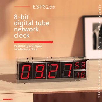 ESP8266 WI-FI tīklu pulkstenis 1.2 collu 8bit digitālo caurules pulkstenis elektronisko DIY daļas komplekts modinātājs temperatūras automātiska apgaismojuma regulēšana