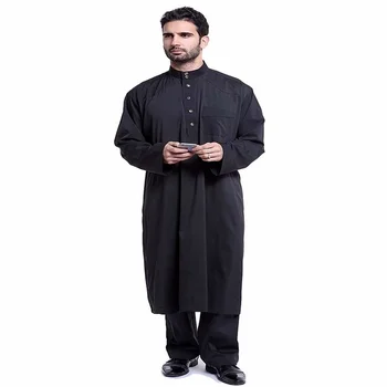 Musulmaņu Apģērbu Arābu Apģērbu Vīriešiem, Islāms Musulmaņu Kleita Multicolor Pogu Saūda Thobe Oficiālu Galabeya Abaya Pakistānas Drēbes