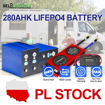 Polija Jaunu 6000 Ciklu 280K Lifepo4 Rechargable Battery 3.2 V Ar 250BMS Aktīva Bilances prizmas formas Litija Saules Uzglabāšana