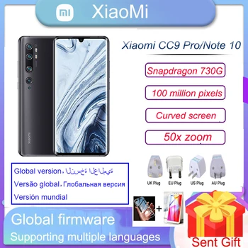 Xiaomi CC9 pro Viedtālrunis 50x Tālummaiņa 100 Miljoni Hyperboloid Ekrāna Pikseļu Snapdragon 730G 5260mAh akumulatora 6.47 Collas