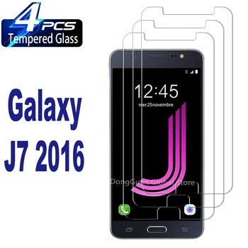 2/4gab Rūdīta Stikla Samsung Galaxy J7 2016 Ekrāna Aizsargs, Stikls