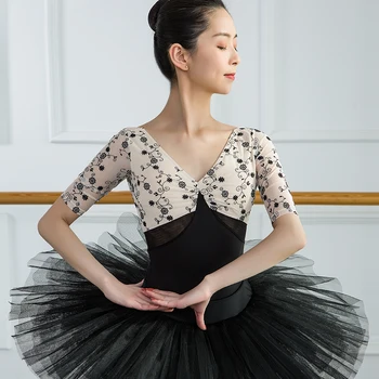 Baleta Leotards Sieviešu Deju Leotard Pieaugušo Mežģīnes, Peldkostīmu, lai Dejo Balerīna, Deju apģērbi Emboridery Vingrošana Bodysuit