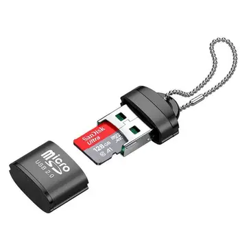 USB Micro SD/TF Karšu Lasītājs, USB 2.0 Mini Mobilo Telefonu, Atmiņas Karšu Lasītājs, Augsta Ātruma USB un Adapteri Portatīvo datoru Piederumi