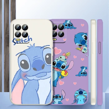 Dūrienu Karikatūra Lilo Baby Phone Gadījumā OPPO Realme GT Neo 3 2 Master 8 9 Narzo 50A 50i Reno 7 Šķidruma Virves Konfektes Korpusa Krāsa