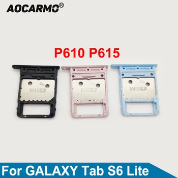 Aocarmo Samsung GALAXY Tab S6 Lite P610 P615 4G Lte MicroSD Turētājs Nano Sim Kartes ligzda Slots Rezerves Daļas