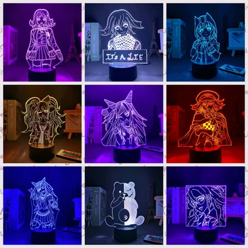 Anime 3D Lampas Danganronpa Attēls RGB Led Nakts Gaismas Lampa Mājas Apdare Draugam Dāvanu Akrila Nakts Gaisma Manga Danganronpa