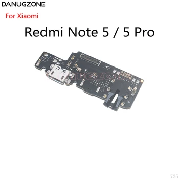 10PCS Par Xiaomi Redmi 5. PIEZĪME PRO NOTE5 USB Dock Portu Lādēšanas spraudņu Maksas Valdes Flex Kabelis Ar Audio Austiņu Ligzda