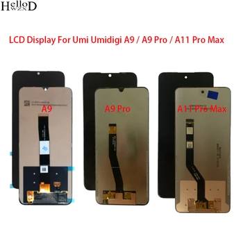 Par Umidigi A11 Pro Max LCD Displejs, Touch Screen Digitizer Montāža UMI Umidigi A9 A9 Pro Displejs LCD Nomaiņa +Instrumenti