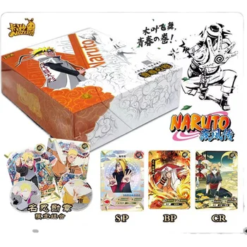 KAYOU Naruto Ritiniet Jaunatnes Dāvanu Kastē Anime Raksturs Uzumaki Naruto SCR Karstspiedes Spīguļi, Ninja Kolekcija Kartes, Bērnu Rotaļlietas