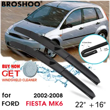 Auto Logu Tīrītāju slotiņu Priekšējā Vējstikla Tīrītāji Asmeņi J āķis Konsoles Auto Piederumi Ford Fiesta MK6 22