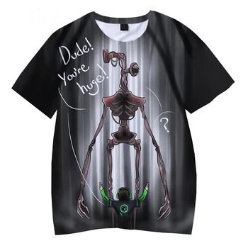 Jauno Modes Sirēna Vadītājs 3D Druka T Kreklu apdruka Vīriešu Sieviešu Ikdienas Īsās Piedurknes Šausmu Spēle Tee Harajuku Streetwear Atdzist Lielgabarīta Augšu