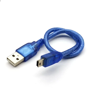 Mini USB uz USB datu līnijām USB2.0 T mutē īss 0.30 metrus garš