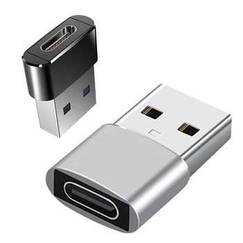 USB OTG C Tipa Sievietes USB Vīriešu Adapteri Iphone 13 12 Pro Max 6A Ātri Lādētāja Kabeli Datu Pārveidotājs USB C OTG Savienotājs
