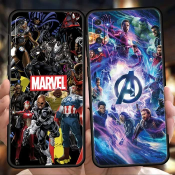 Disney Avengers Tālrunis Case For Samsung Galaxy A53 A73 A33 A23 A13 A12 A22 A02 A50 A70 A20 A10 A20S 5G Melns Silikona Vāciņš