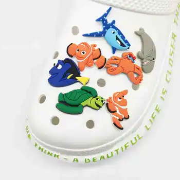 5GAB DIY Karikatūra Dzīvniekiem Croc Piekariņi, Kalmāri, jūras zvaigzne Apavu Apdare Sprādzes Vaļu Astoņkāji Bērnu Apavu Accessorie Dāvanas, Vairumtirdzniecība