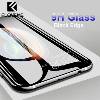 FLOVEME Rūdīts Stikls iPhone 7 7 Plus X 8 Plus 9H Ekrāna Aizsargs, Stikla iPhone XS MAX XR 6 6S Plus 5S Aizsardzības Plēves