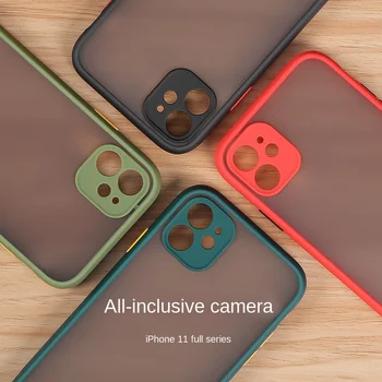 Piemērots Apple 14 Mobilo Telefonu Gadījumā iPhone11 Pārredzamu Pro Max/12/XR Matēta X Segtu 13Pro Kontrasta Krāsu 13