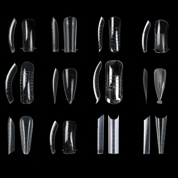 Akrila Pagarināšanu Viltus Nagu Padomus Sculpted Pilnībā Segtu Nagu Padomus Viltus Pirkstu UV Gel poļu Ātri Ēku Pelējuma Manikīra Instrumentu Komplekts