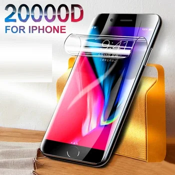 100D Pārredzamu Hidrogelu Filmu iPhone 7 8 6 6S Plus filmu Ekrāna Aizsargs, Par iPhone 5 5C 5S SE 2020. gadam plēves aizsargplēvi