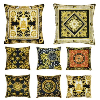Luksusa Vintage Zelta Ziedu Spilvendrāna Eiropas Klasiskie Modeļi Ģeometrija Spilvenu Dīvānu Sēdekļa Bohēmijas Dekoratīvs Spilvens