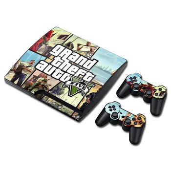 Grand Theft Auto GTA 5 Ādas Decal Uzlīmes PS3 Slim PlayStation 3 Konsoli un Kontrolieri PS3 Slim Ādas, Vinila Uzlīmes