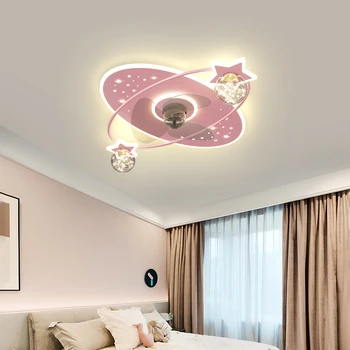 Ziemeļvalstu LED Griestu Ventilatori ar Gaismas Tālvadības Dzīvojamā istaba Guļamistaba Zēni Meitenes Istabā LED Griestu Lampas Mājas Decro