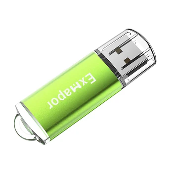 USB Zibatmiņas Disku, 8 GB Zibatmiņas Diski Portatīvo USB Disku, 8 GB Atmiņas karte memory Stick Exmapor Pendrive Taisnstūra USB Stick 2.0 Zip Drive Zaļā
