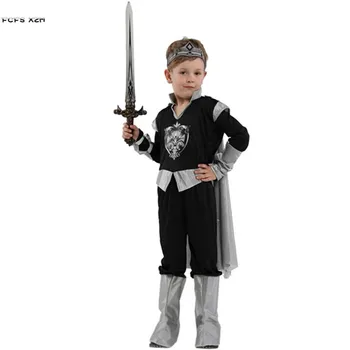 Zēni Halloween Prinča kostīms Bērniem Bērnu Karavīrs Bruņinieks Cosplay Karnevāls Purima Maskēties Ziemassvētku Lomu spēles puse kleita