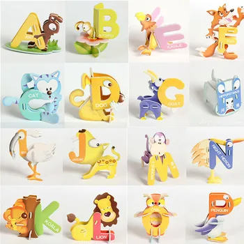 26pcs angļu valodas Alfabēts Bērniem, 3D ABC Puzzle Rotaļlietas Jaunattīstības Izlūkošanas Mīklas Bērnu Izglītības Bērniem, Montessori Rotaļlietas, Dāvanu