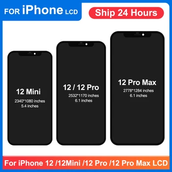 Super Kvalitātes Sākotnējā Displejs Priekš iPhone 12 12PRO 12mini OLED Ekrāns Montāža Nomaiņa iPhone12 iPhone 12ProMax Remonts