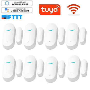 Tuya Lietotni Smart WiFi Durvju Sensors Durvis, Slēgta Detektori Bezvadu Mājas Signalizācija Saderīgs Ar Alexa, Google Home Security Sensors