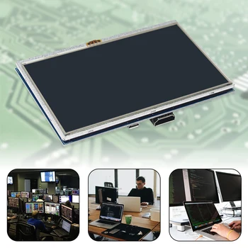 5 collu LCD skārienekrānu Modulis Aveņu Pi 4B/3B 800 X 480 HD Regulējams Apgaismojums Displeja Klēpjdatoru Mini DATORA Monitoru