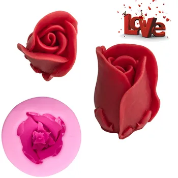 Lielas Rozes Mīlestību Silikona Pomādes Ziepes 3D Kūka Pelējuma Cupcake Želejas Konfektes Cukura Apdare Bakeware Cepšanas Veidnes X056