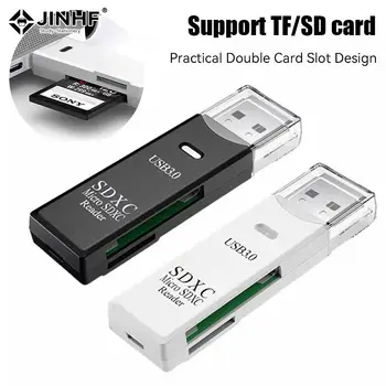 1pc 2 in 1 USB 3.0 USB Karšu Lasītājs Micro SD TF Atmiņas Kartes Adapteri PC Klēpjdators Pagarināšanu Converter Mobilā Tālruņa Karšu Lasītājs Rider