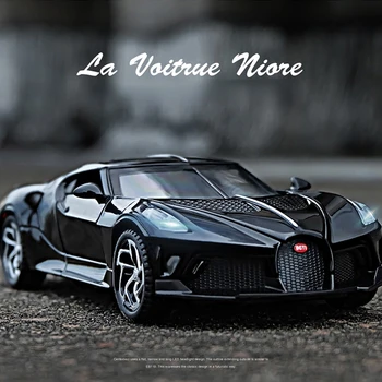 Lējumiem 1/32 Mēroga Bugatti Lavoi Izdevumi Noire Super Auto Modelis Rotaļlietas Transportlīdzekļu Bērniem Miniauto Vākšana Bērniem Zēni Dāvanas
