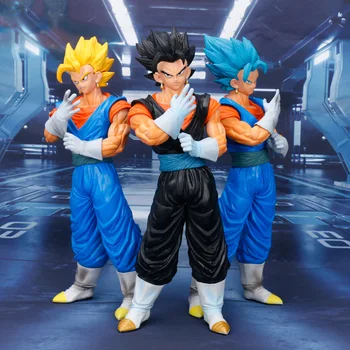 32cm Dragon Ball Z Super Saiyan Gogeta Goku Black Zamasu Trīs Brāļi Lelles PVC Rīcības Attēls Rotaļlietas Vegeta Broli Modeļu Lelle