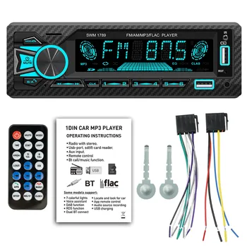 1 Din Auto Stereo Multivides Automašīnas Stereo Bluetooth 5.1 USB Audio Atskaņošana FM/AM EQ Tālvadības MP3 Atskaņotāju Auto Radio IS TF/AUX Ports