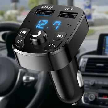 Automašīnas MP3 Atskaņotāja Auto Raidītājs Automašīnas Bluetooth V5.0 FM Raidītājs Bluetooth Bezvadu Automašīnu, Viegli Pāri, FM LED Daļas