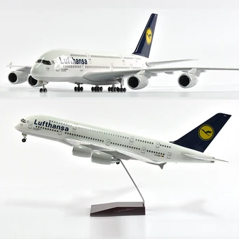 JASON TUTU 46cm Lufthansa Airbus 380 Lidmašīna, Modeļa Lidmašīnas Modeli Gaisa kuģa Modeli, 1/160 Mēroga Lējumiem Sveķu Lidmašīnas, Lidmašīnas