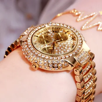 Luxus uhr frauen damen Edelstahl armband uhr diamant Režīmā wasserdicht quarzuhr relogio feminino Armbanduhren