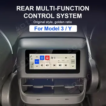 Android Auto Multimedia Player Tesla Model 3 Y X S rear Seat Entertainment LCD Displejs Gaisa Kondicionētājs ar Klimata Kontroles Panelis