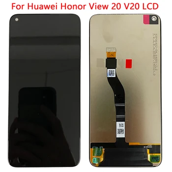 Sākotnējā V20 LCD Huawei Honor Skatu 20 VCE AL00 LCD ekrāns Ar Rāmi, Pieskarieties Digitizer Montāža Huawei Skatu 20 Nove 4 LCD
